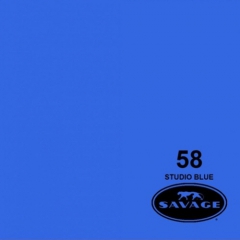 (사베지)종이 롤배경지 # 58 Studio Blue(크로마키) (가로136cm*세로1100cm)